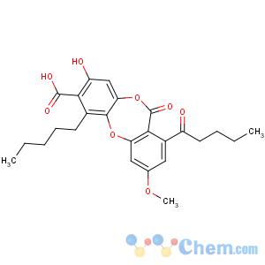 CAS No:522-53-2 11H-Dibenzo[b,e][1,4]dioxepin-7-carboxylicacid, 8-hydroxy-3-methoxy-11-oxo-1-(1-oxopentyl)-6-pentyl-