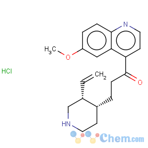 CAS No:52211-63-9 1-Propanone,3-[(3R,4R)-3-ethenyl-4-piperidinyl]-1-(6-methoxy-4-quinolinyl)-,monohydrochloride (9CI)