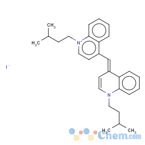 CAS No:523-42-2 Quinolinium,1-(3-methylbutyl)-4-[[1-(3-methylbutyl)-4(1H)-quinolinylidene]methyl]-, iodide(1:1)