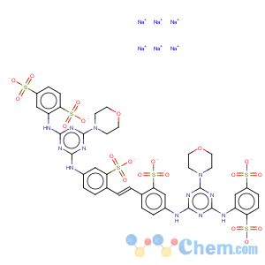 CAS No:52301-70-9 1,4-Benzenedisulfonicacid,2,2'-[1,2-ethenediylbis[(3-sulfo-4,1-phenylene)imino[6-(4-morpholinyl)-1,3,5-triazine-4,2-diyl]imino]]bis-,sodium salt (1:6)