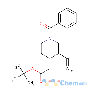 CAS No:52346-13-1 tert-butyl 2-[(3R,4S)-1-benzoyl-3-ethenylpiperidin-4-yl]acetate