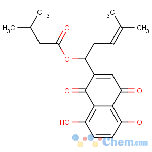 CAS No:52387-14-1 [1-(5,8-dihydroxy-1,4-dioxonaphthalen-2-yl)-4-methylpent-3-enyl]<br />3-methylbutanoate