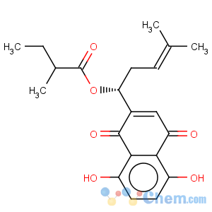 CAS No:52387-15-2 Butanoic acid,2-methyl-,1-(1,4-dihydro-5,8-dihydroxy-1,4-dioxo-2-naphthalenyl)-4-methyl-3-penten-1-ylester