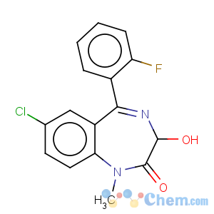 CAS No:52391-89-6 2H-1,4-Benzodiazepin-2-one,7-chloro-5-(2-fluorophenyl)-1,3-dihydro-3-hydroxy-1-methyl-