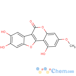 CAS No:524-12-9 1,8,9-trihydroxy-3-methoxy-[1]benzofuro[3,2-c]chromen-6-one