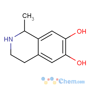 CAS No:525-72-4 1-methyl-1,2,3,4-tetrahydroisoquinoline-6,7-diol