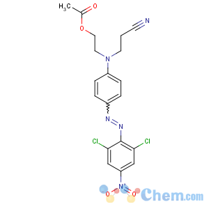 CAS No:5261-31-4 2-[N-(2-cyanoethyl)-4-[(2,<br />6-dichloro-4-nitrophenyl)diazenyl]anilino]ethyl acetate