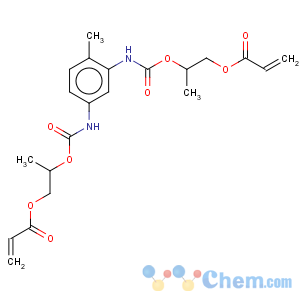 CAS No:52723-96-3 (4-methyl-1,3-phenylene)bis[iminocarbonyloxy(2-methyl-2,1-ethanediyl)] diacrylate