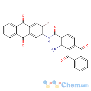 CAS No:52740-90-6 2-Anthracenecarboxamide,1-amino-N-(3-bromo-9,10-dihydro-9,10-dioxo-2-anthracenyl)-9,10-dihydro-9,10-dioxo-