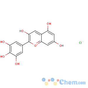 CAS No:528-53-0 2-(3,4,5-trihydroxyphenyl)chromenylium-3,5,7-triol