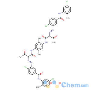 CAS No:5280-80-8 Benzamide,3,3'-[(2,5-dimethyl-1,4-phenylene)bis[imino(1-acetyl-2-oxo-2,1-ethanediyl)-2,1-diazenediyl]]bis[4-chloro-N-(5-chloro-2-methylphenyl)-