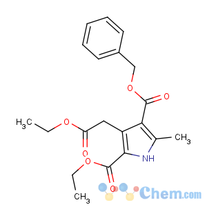 CAS No:52887-35-1 4-O-benzyl 2-O-ethyl<br />3-(2-ethoxy-2-oxoethyl)-5-methyl-1H-pyrrole-2,4-dicarboxylate