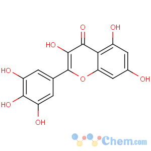 CAS No:529-44-2 3,5,7-trihydroxy-2-(3,4,5-trihydroxyphenyl)chromen-4-one