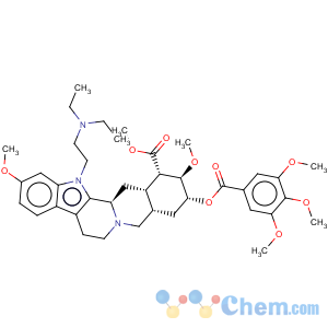 CAS No:53-18-9 Yohimban-16-carboxylicacid,1-[2-(diethylamino)ethyl]-11,17-dimethoxy-18-[(3,4,5-trimethoxybenzoyl)oxy]-,methyl ester, (3b,16b,17a,18b,20a)-
