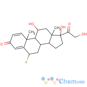 CAS No:53-34-9 (6S,8S,9S,10R,11S,13S,14S,17R)-6-fluoro-11,<br />17-dihydroxy-17-(2-hydroxyacetyl)-10,13-dimethyl-7,8,9,11,12,14,15,<br />16-octahydro-6H-cyclopenta[a]phenanthren-3-one