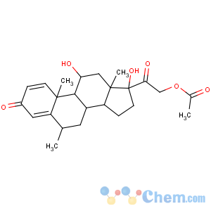 CAS No:53-36-1 [2-[(6S,8S,9S,10R,11S,13S,14S,17R)-11,17-dihydroxy-6,10,<br />13-trimethyl-3-oxo-7,8,9,11,12,14,15,<br />16-octahydro-6H-cyclopenta[a]phenanthren-17-yl]-2-oxoethyl] acetate