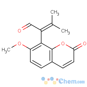 CAS No:53011-72-6 2-(7-methoxy-2-oxo-chromen-8-yl)-3-methyl-but-2-enal