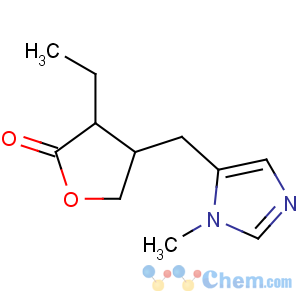 CAS No:531-35-1 2(3H)-Furanone,3-ethyldihydro-4-[(1-methyl-1H-imidazol-5-yl)methyl]-, (3R,4R)-