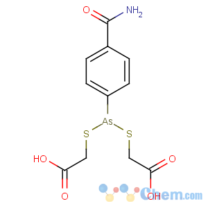 CAS No:531-72-6 Acetic acid,2,2'-[[[4-(aminocarbonyl)phenyl]arsinidene]bis(thio)]bis-