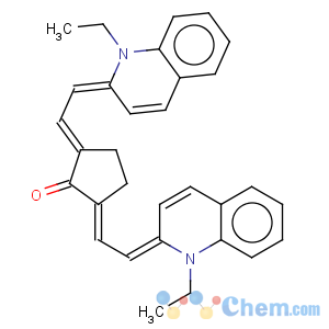 CAS No:53115-01-8 2,5-bis((e)-2-[1-ethyl-2(1h)-quinolinylidene]ethylidene)cyclopentanone