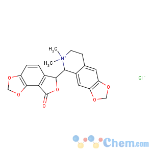 CAS No:53552-05-9 6-(6,6-dimethyl-7,8-dihydro-5H-[1,3]dioxolo[4,<br />5-g]isoquinolin-6-ium-5-yl)-6H-furo[3,4-g][1,<br />3]benzodioxol-8-one