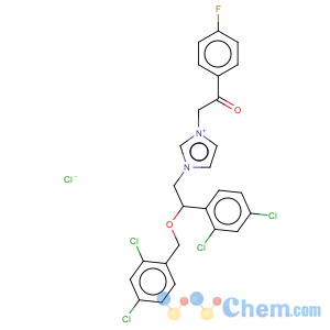 CAS No:53597-28-7 1H-Imidazolium,1-[2-(2,4-dichlorophenyl)-2-[(2,4-dichlorophenyl)methoxy]ethyl]-3-[2-(4-fluorophenyl)-2-oxoethyl]-,chloride (1:1)