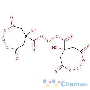 CAS No:53684-61-0 1,2,3-Propanetricarboxylicacid, 2-hydroxy-, calcium iron(2+) salt (2:2:1)