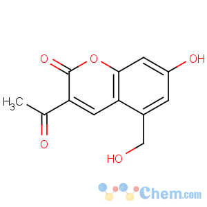 CAS No:53696-74-5 3-acetyl-7-hydroxy-5-(hydroxymethyl)chromen-2-one