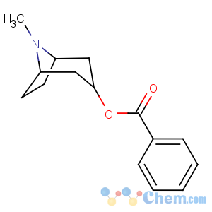 CAS No:537-26-8 [(1S,5R)-8-methyl-8-azabicyclo[3.2.1]octan-3-yl] benzoate
