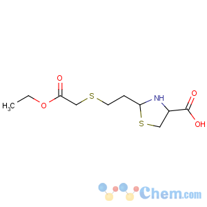 CAS No:53943-88-7 2-[2-(2-ethoxy-2-oxoethyl)sulfanylethyl]-1,3-thiazolidine-4-carboxylic<br />acid