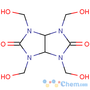 CAS No:5395-50-6 1,3,4,6-tetrakis(hydroxymethyl)-3a,6a-dihydroimidazo[4,5-d]imidazole-2,<br />5-dione