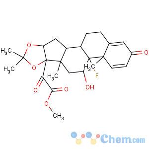CAS No:53962-32-6 Pregna-1,4-dien-21-oicacid, 9-fluoro-11-hydroxy-16,17-[(1-methylethylidene)bis(oxy)]-3,20-dioxo-,methyl ester, (11b,16a)- (9CI)
