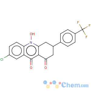 CAS No:53966-34-0 1,9(2H,10H)-Acridinedione,7-chloro-3,4-dihydro-10-hydroxy-3-[4-(trifluoromethyl)phenyl]-