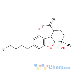 CAS No:54002-78-7 (5aS,6S,9R,9aR)-6-methyl-3-pentyl-9-prop-1-en-2-yl-7,8,9,9a-tetrahydro-5aH-dibenzofuran-1,6-diol