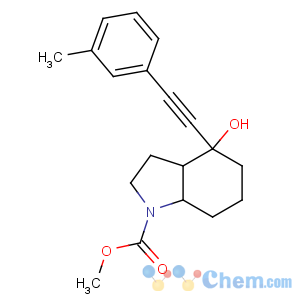 CAS No:543906-09-8 methyl<br />(3aR,4S,7aR)-4-hydroxy-4-[2-(3-methylphenyl)ethynyl]-3,3a,5,6,7,<br />7a-hexahydro-2H-indole-1-carboxylate