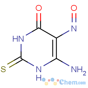 CAS No:5451-33-2 4(1H)-Pyrimidinone,6-amino-2,3-dihydro-5-nitroso-2-thioxo-, monoammonium salt (9CI)