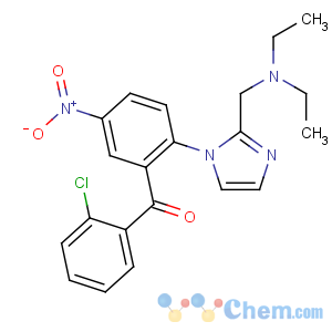 CAS No:54533-85-6 (2-chlorophenyl)-[2-[2-(diethylaminomethyl)imidazol-1-yl]-5-nitrophenyl]<br />methanone