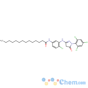 CAS No:54636-84-9 N-[4-chloro-3-[[5-oxo-1-(2,4,<br />6-trichlorophenyl)-4H-pyrazol-3-yl]amino]phenyl]tetradecanamide