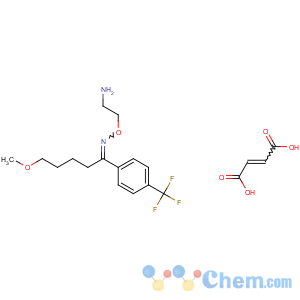 CAS No:54739-20-7 1-Pentanone, 5-methoxy-1-(4-(trifluoromethyl)phenyl)-, O-(2-aminoethyl)oxime, (E)-, (Z)-2-butenedioate (1:1)