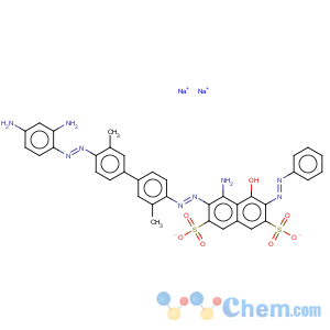 CAS No:54804-85-2 2,7-Naphthalenedisulfonicacid,4-amino-3-[2-[4'-[2-(2,4-diaminophenyl)diazenyl]-3,3'-dimethyl[1,1'-biphenyl]-4-yl]diazenyl]-5-hydroxy-6-(2-phenyldiazenyl)-,sodium salt (1:2)