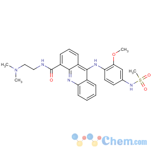 CAS No:54833-36-2 N-[2-(dimethylamino)ethyl]-9-[4-(methanesulfonamido)-2-methoxyanilino]<br />acridine-4-carboxamide