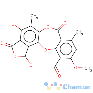 CAS No:549-06-4 7H-Isobenzofuro[4,5-b][1,4]benzodioxepin-11-carboxaldehyde,1,3-dihydro-1,4-dihydroxy-10-methoxy-5,8-dimethyl-3,7-dioxo-