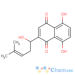 CAS No:54952-43-1 5,8-dihydroxy-2-(1-hydroxy-4-methylpent-3-enyl)naphthalene-1,4-dione