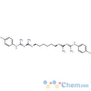 CAS No:55-56-1 (1E)-2-[6-[[amino-[(E)-[amino-(4-chloroanilino)methylidene]amino]<br />methylidene]amino]hexyl]-1-[amino-(4-chloroanilino)methylidene]guanidine