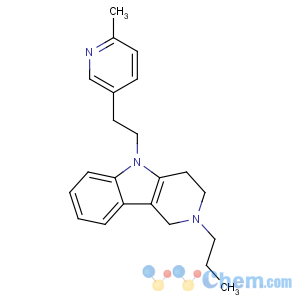 CAS No:5502-75-0 5-[2-(6-methylpyridin-3-yl)ethyl]-2-propyl-3,4-dihydro-1H-pyrido[4,<br />3-b]indole