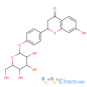 CAS No:551-15-5 (2S)-7-hydroxy-2-[4-[(2S,3R,4S,5S,6R)-3,4,<br />5-trihydroxy-6-(hydroxymethyl)oxan-2-yl]oxyphenyl]-2,<br />3-dihydrochromen-4-one