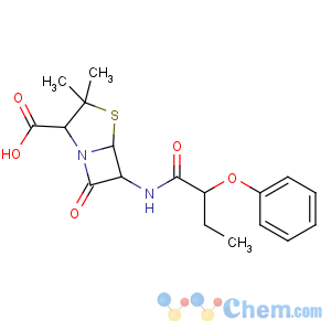 CAS No:551-27-9 4-Thia-1-azabicyclo[3.2.0]heptane-2-carboxylicacid, 3,3-dimethyl-7-oxo-6-[(1-oxo-2-phenoxybutyl)amino]-, (2S,5R,6R)-