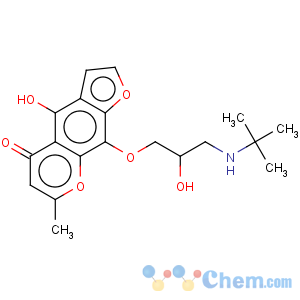 CAS No:55165-22-5 5H-Furo[3,2-g][1]benzopyran-5-one,9-[3-[(1,1-dimethylethyl)amino]-2-hydroxypropoxy]-4-hydroxy-7-methyl-