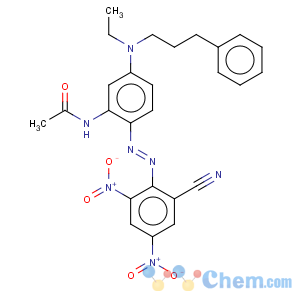 CAS No:55296-95-2 Acetamide,N-[2-[2-(2-cyano-4,6-dinitrophenyl)diazenyl]-5-[ethyl(3-phenylpropyl)amino]phenyl]-