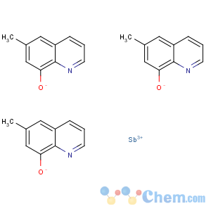 CAS No:55331-26-5 Tris(8-hydroxy-5-quinolinesulfonato-N(sup 1),O(sup 8)antimony) trisodium
